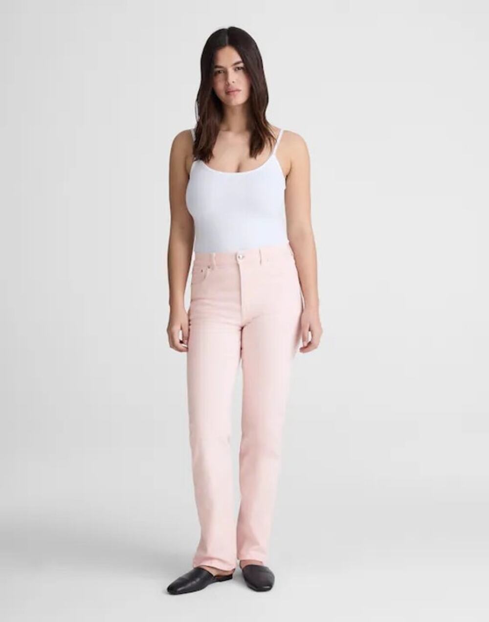 Madewell The Longline Straight Jean in Pale Pink Size 28